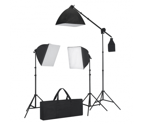 VidaXL - Studio lampenset met 3 daglichtlampen en softbox 40 x 40