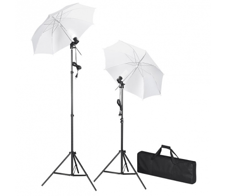 VidaXL - Studiolampenset incl. statieven en paraplu's VidaXL - Studiolampenset incl. statieven en paraplu's