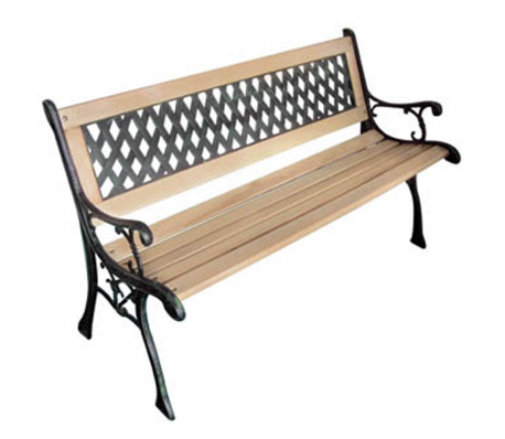 VidaXL - Tuinbank hout met ruitmotief VidaXL - Tuinbank hout met ruitmotief