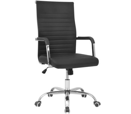 VidaXL - vidaXL Bureaustoel zwart 55x63 cm kunstleer VidaXL - vidaXL Bureaustoel zwart 55x63 cm kunstleer