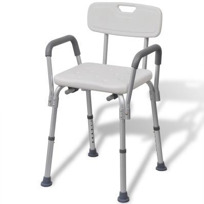 VidaXL - vidaXL Douchestoel wit aluminium VidaXL - vidaXL Douchestoel wit aluminium