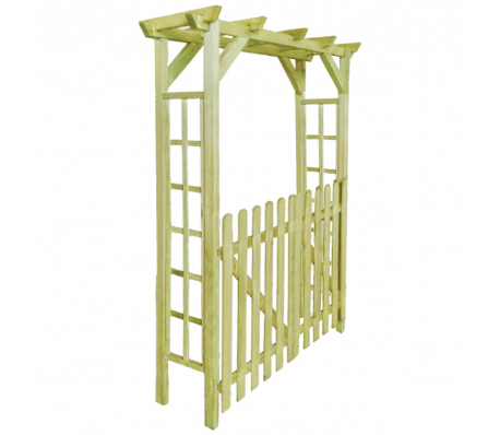 VidaXL - vidaXL Prieel/rozenboog tuinpoort geïmpregneerd hout 150x50x200 cm
