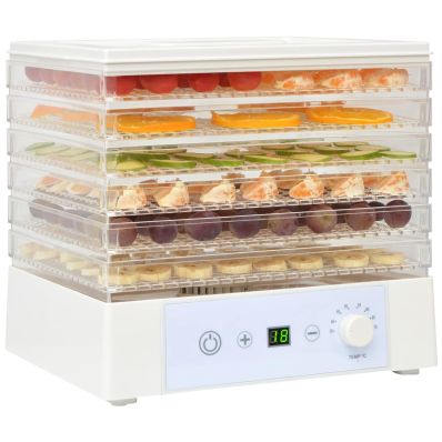 VidaXL - vidaXL Voedseldroger met 6 lades 250 W wit VidaXL - vidaXL Voedseldroger met 6 lades 250 W wit