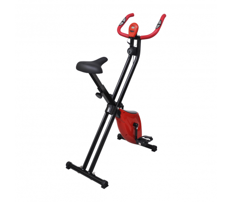 VidaXL - Vouwbare hometrainer Xbike 2,5 kg (zwart/rood) VidaXL - Vouwbare hometrainer Xbike 2,5 kg (zwart/rood)