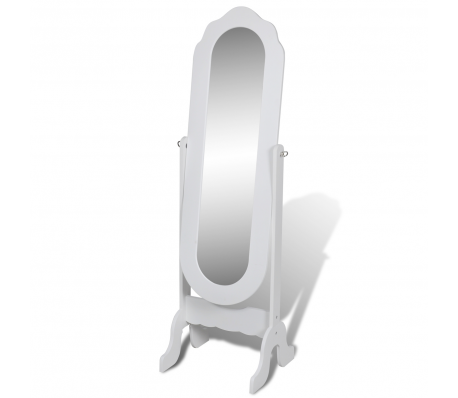 VidaXL - Vrijstaande kantelbare spiegel (wit)