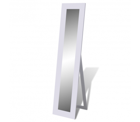 VidaXL - Vrijstaande spiegel volledige lengte (wit)