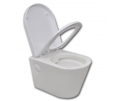 VidaXL - Wandtoilet keramisch (wit) VidaXL - Wandtoilet keramisch (wit)