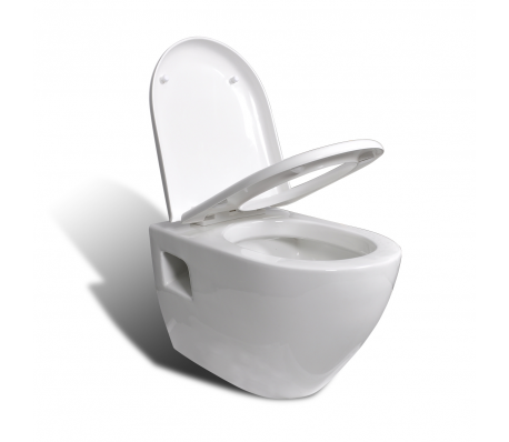 VidaXL - Wandtoilet met uniek design wit