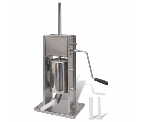 VidaXL - Worstenvuller 3L verticaal handmatig + 3 vulbuizen VidaXL - Worstenvuller 3L verticaal handmatig + 3 vulbuizen