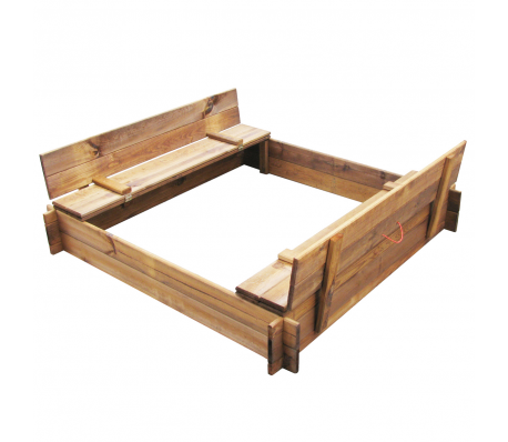 VidaXL - Zandbak geïmpregneerd hout vierkant VidaXL - Zandbak geïmpregneerd hout vierkant