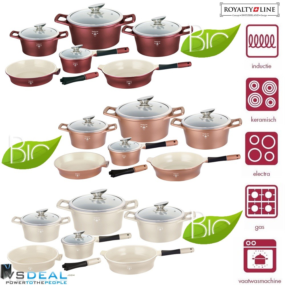 vsdeal.com - 10-delig Royalty Line Switzerland Keramische pannenset vsdeal.com - 10-delig Royalty Line Switzerland Keramische pannenset