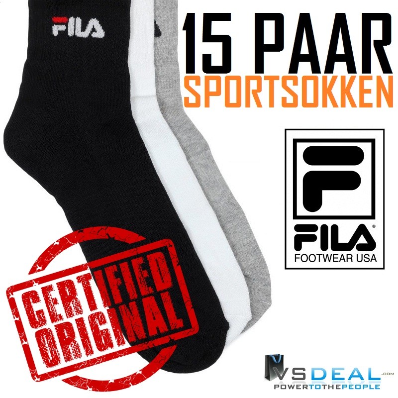 vsdeal.com - 15 Paar warme Fila Sportsokken OP=OP