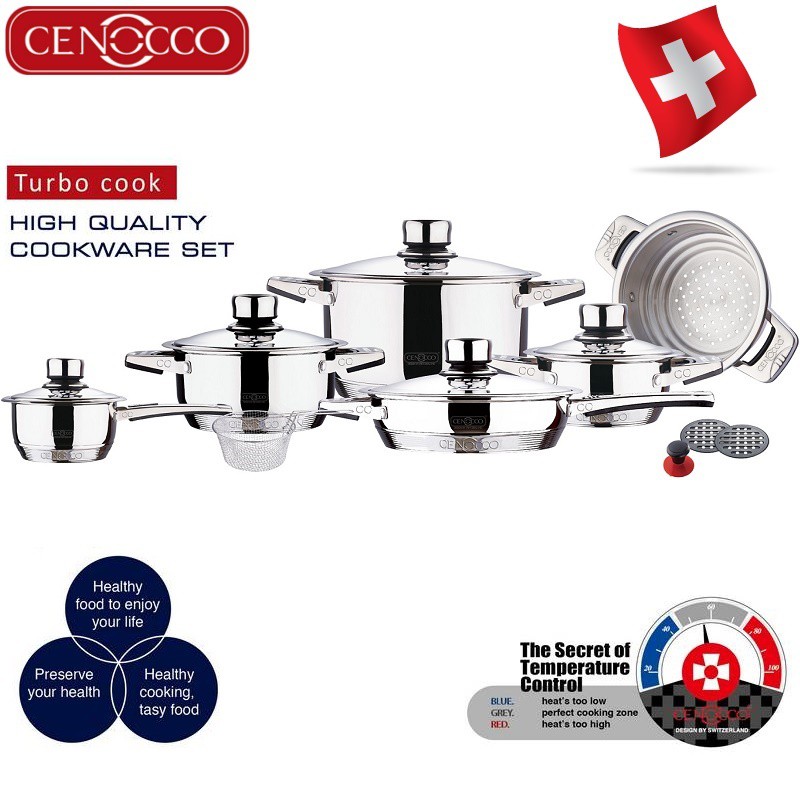 vsdeal.com - 16-Delige Luxe Cenocco Zwitserse Pannenset - Geschikt Voor Alle Warmtebronnen! vsdeal.com - 16-Delige Luxe Cenocco Zwitserse Pannenset - Geschikt Voor Alle Warmtebronnen!