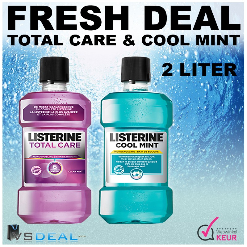 vsdeal.com - 2 Liter LISTERINE® TOTAL CARE of COOLMINT Mondwater vsdeal.com - 2 Liter LISTERINE® TOTAL CARE of COOLMINT Mondwater
