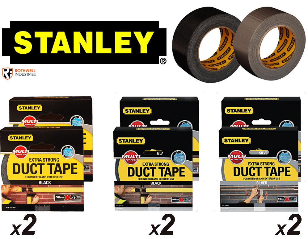 vsdeal.com - 2 Rollen Stanley Duct Tape Extra strong