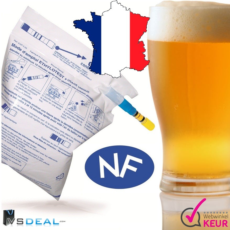 vsdeal.com - 2 x NF-gekeurde Alcoholtesters OP=OP vsdeal.com - 2 x NF-gekeurde Alcoholtesters OP=OP