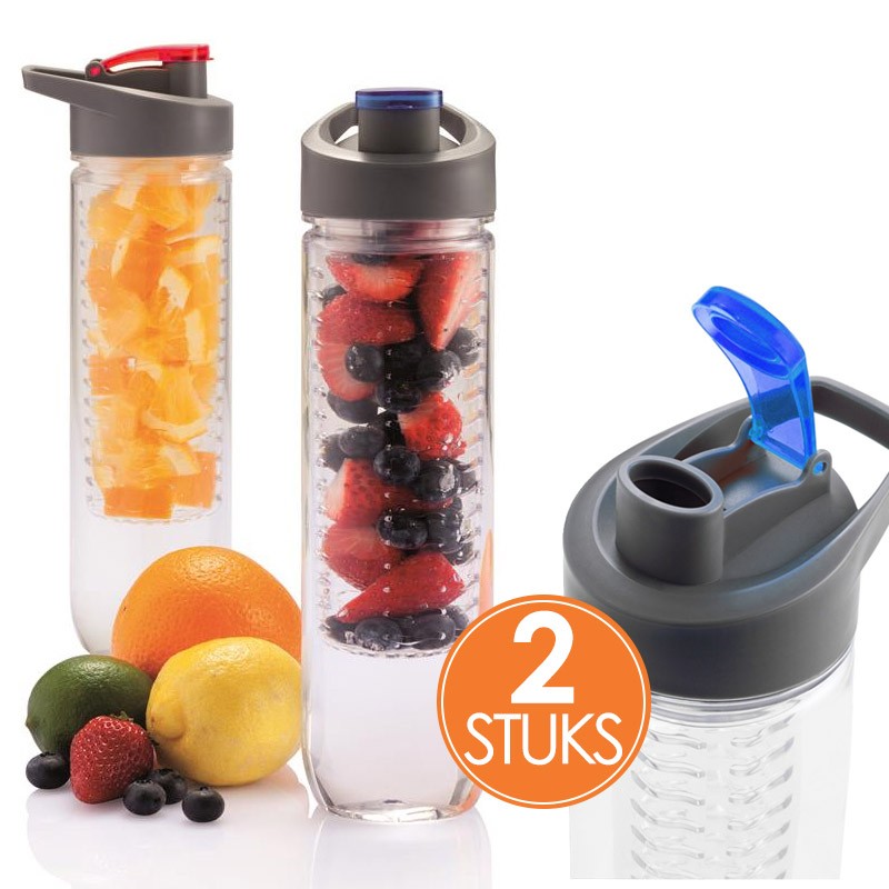 vsdeal.com - 2-pack Benson Fruitfles met handige drinkdop vsdeal.com - 2-pack Benson Fruitfles met handige drinkdop