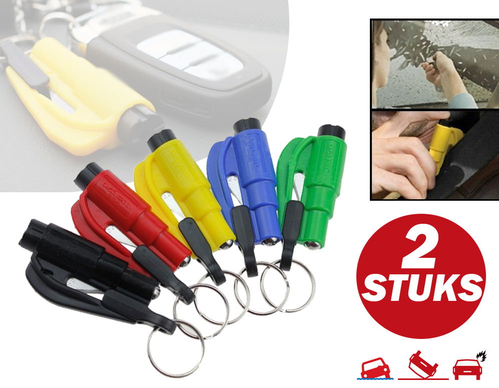 vsdeal.com - 2x Mini Veiligheidshamers (Sleutelhangers) vsdeal.com - 2x Mini Veiligheidshamers (Sleutelhangers)