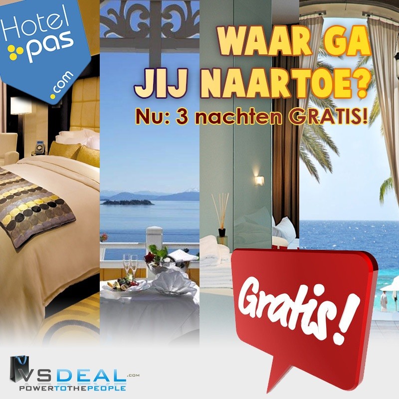 vsdeal.com - 3 Gratis Hotelovernachtingen met 2 personen door heel Europa!!