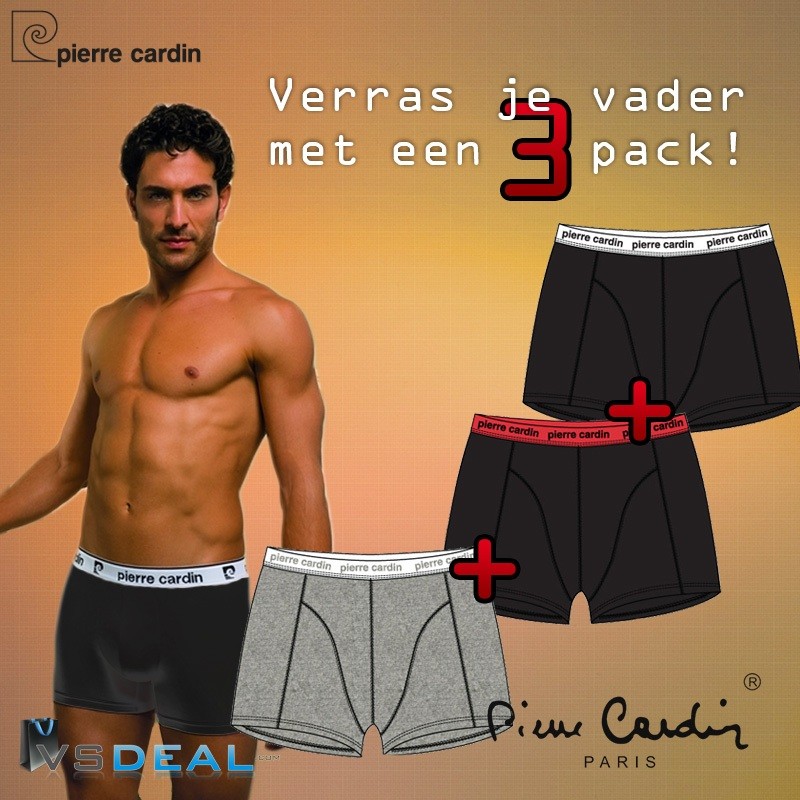 vsdeal.com - 3 Pack Pierre Cardin Boxers in de juiste kleuren VaderdagTip!