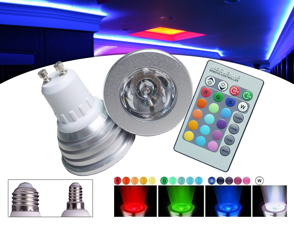 vsdeal.com - 3-Pack LED RGB Bulbs (GU10, E27 of E14) vsdeal.com - 3-Pack LED RGB Bulbs (GU10, E27 of E14)