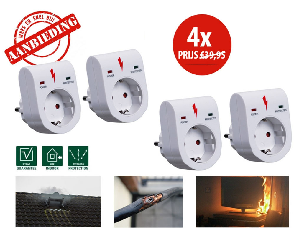 vsdeal.com - 4 Overspannings-beveiligers vsdeal.com - 4 Overspannings-beveiligers