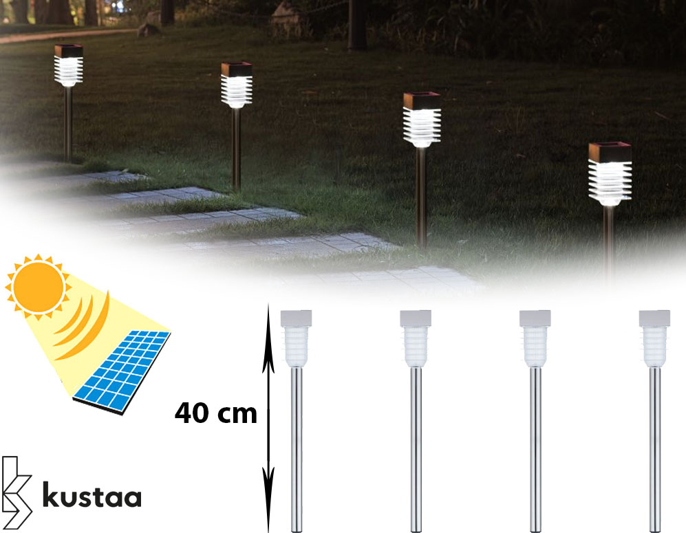 vsdeal.com - 4 XXL Design Solar Tuinlampen