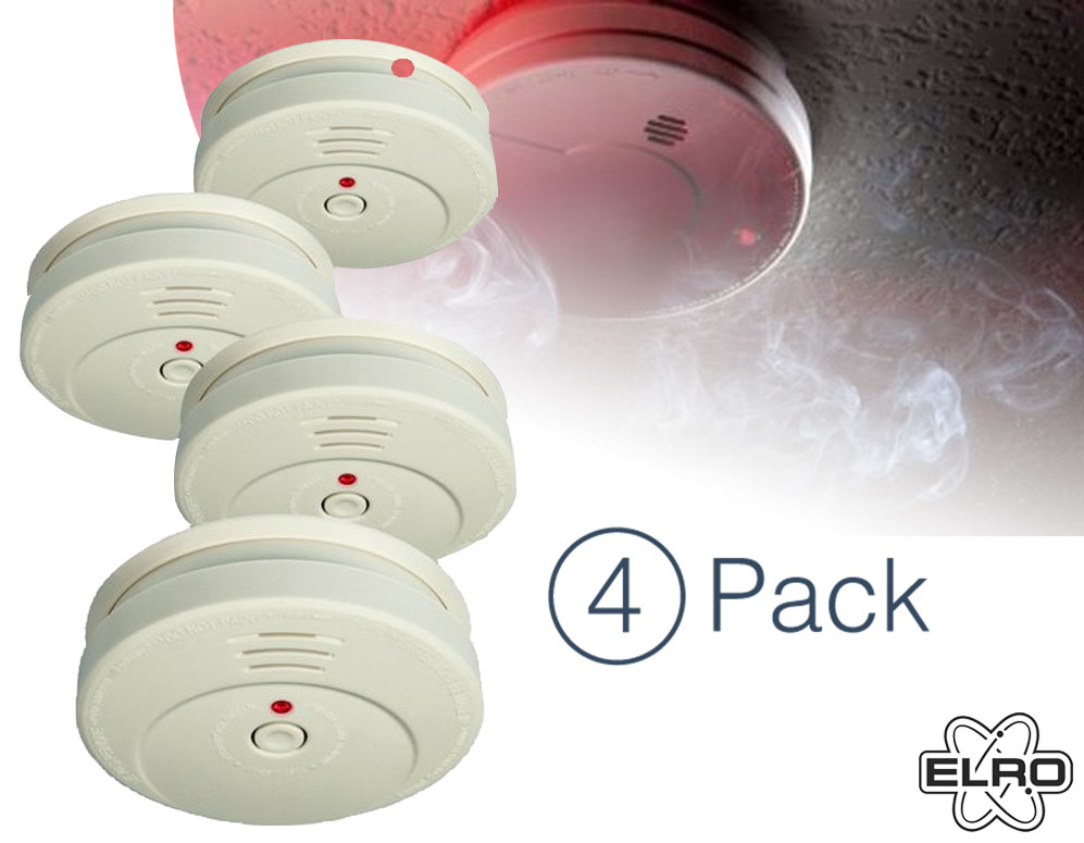 vsdeal.com - 4-pack Elro Rookmelders vsdeal.com - 4-pack Elro Rookmelders
