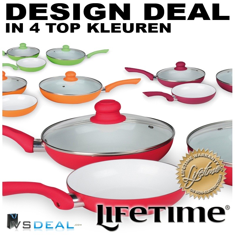 vsdeal.com - 5 delige Keramische Pannenset in 4 kleuren OP=PECH vsdeal.com - 5 delige Keramische Pannenset in 4 kleuren OP=PECH