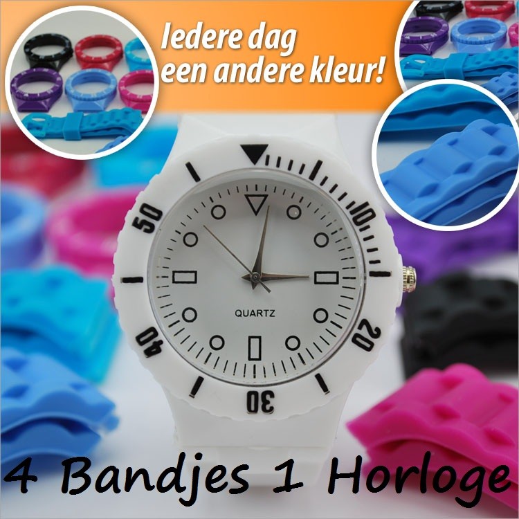 vsdeal.com - 5 delige Trendy Silicone Watch Set voor Hem & Haar