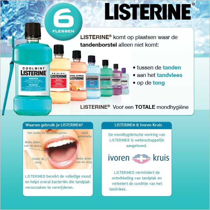vsdeal.com - 6 flessen LISTERINE® Mondwater 500ml vsdeal.com - 6 flessen LISTERINE® Mondwater 500ml