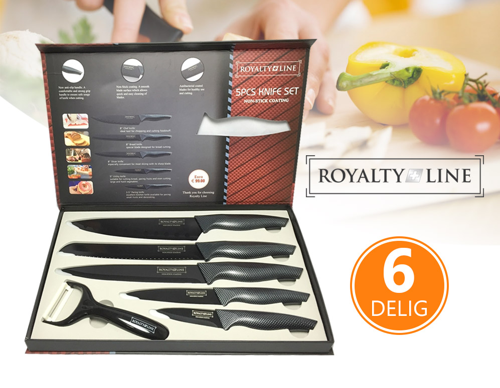 vsdeal.com - 6-delige Royalty Line Carbon Messenset