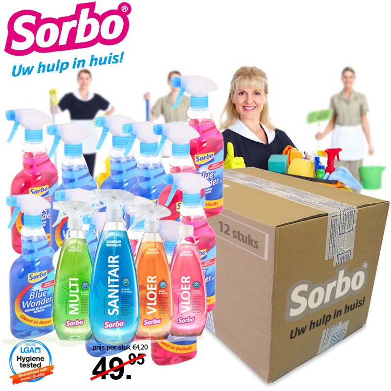 vsdeal.com - 6x Sorbo Multi Reiniger en 6x Sorbo Vloerreiniger | 750ML