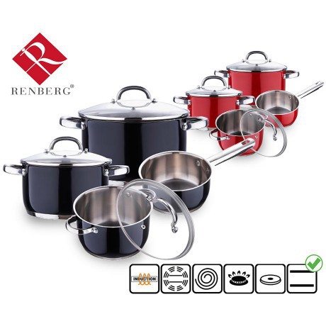 vsdeal.com - 7-Delige Renberg Luxe Pannenset - Verkrijgbaar In Rood & Zwart! vsdeal.com - 7-Delige Renberg Luxe Pannenset - Verkrijgbaar In Rood & Zwart!