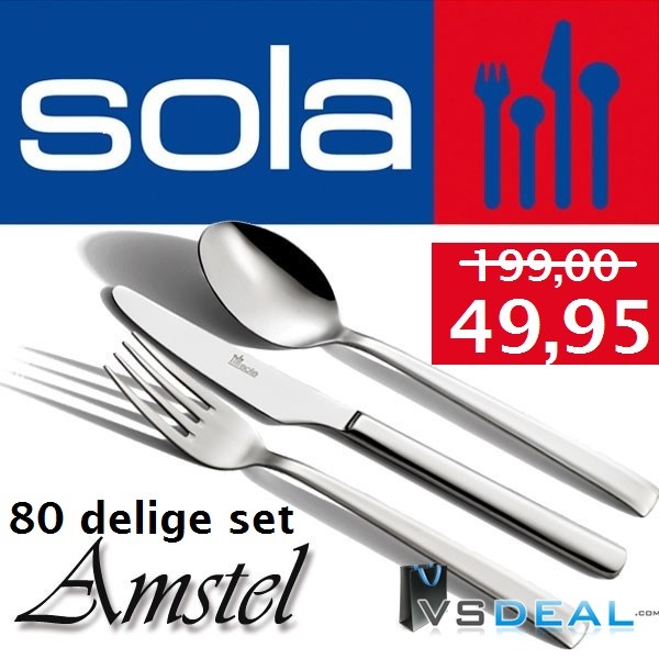 vsdeal.com - 80-delig luxe bestekset van Sola OP=OP