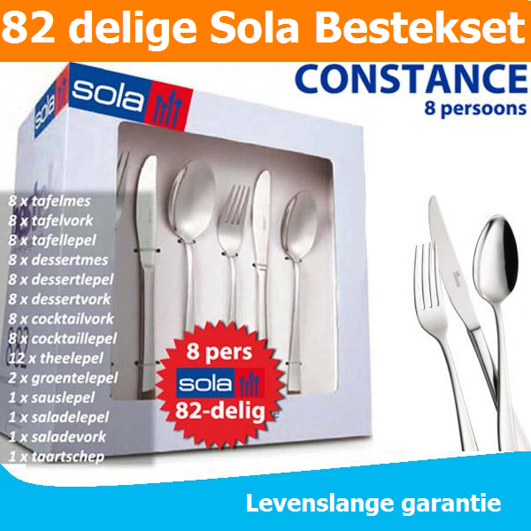 vsdeal.com - 82-delig luxe bestekset van Sola vsdeal.com - 82-delig luxe bestekset van Sola