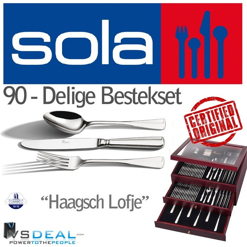 vsdeal.com - 90-delig Luxe bestekset van Sola in Luxe Bestekcassette vsdeal.com - 90-delig Luxe bestekset van Sola in Luxe Bestekcassette