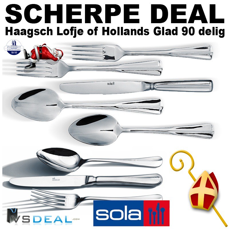 vsdeal.com - 90-delig Luxe bestekset van Sola Keuze uit 2 modellen OP=OP