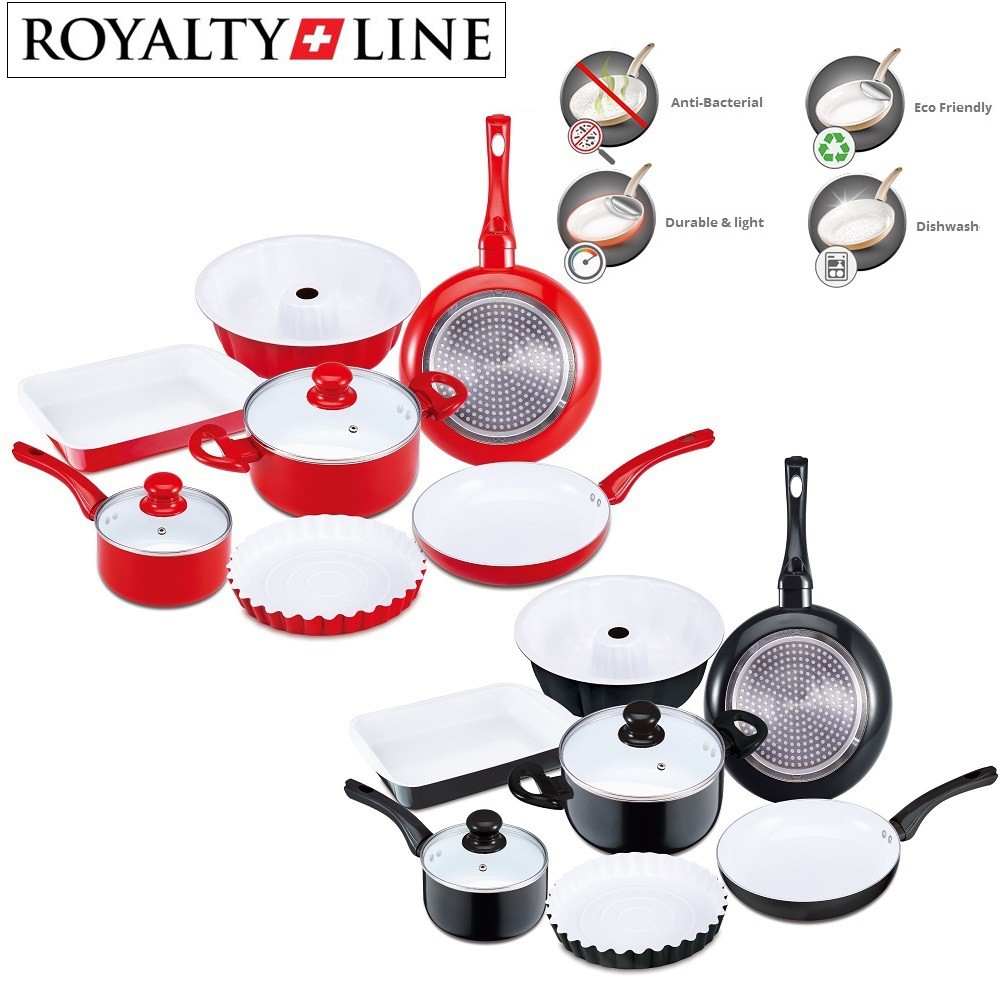 vsdeal.com - 9-delige Luxe Royalty Line Keramische pannenset OP=OP!!