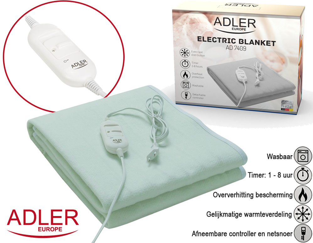 vsdeal.com - Adler Elektrische Deken (150x80 cm)