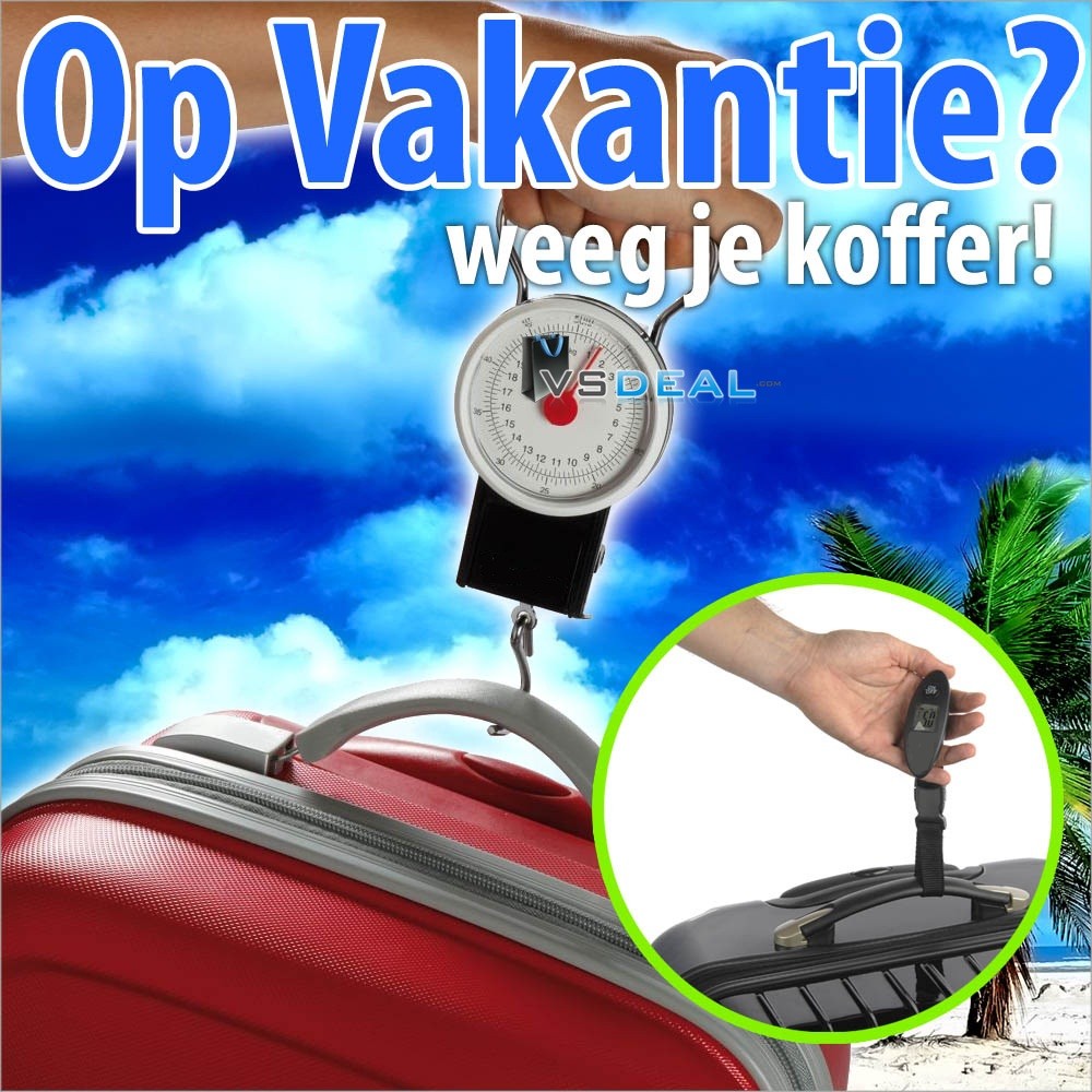 vsdeal.com - Bagage Weegschaal Analoog of Digitaal! Uw ideale Reisgenoot  OP=Pech