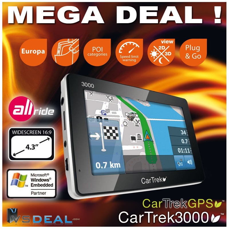 vsdeal.com - CarTrek 3000 Navigatie inclusief heel Europa OP=Pech! vsdeal.com - CarTrek 3000 Navigatie inclusief heel Europa OP=Pech!