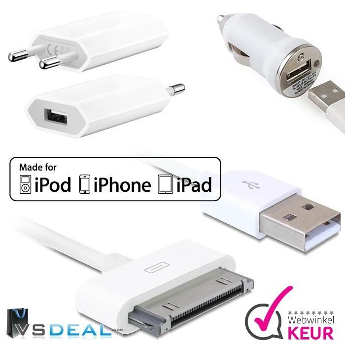 vsdeal.com - Complete iPhone/iPad/iPod oplaadset ook voor iPhone 5!