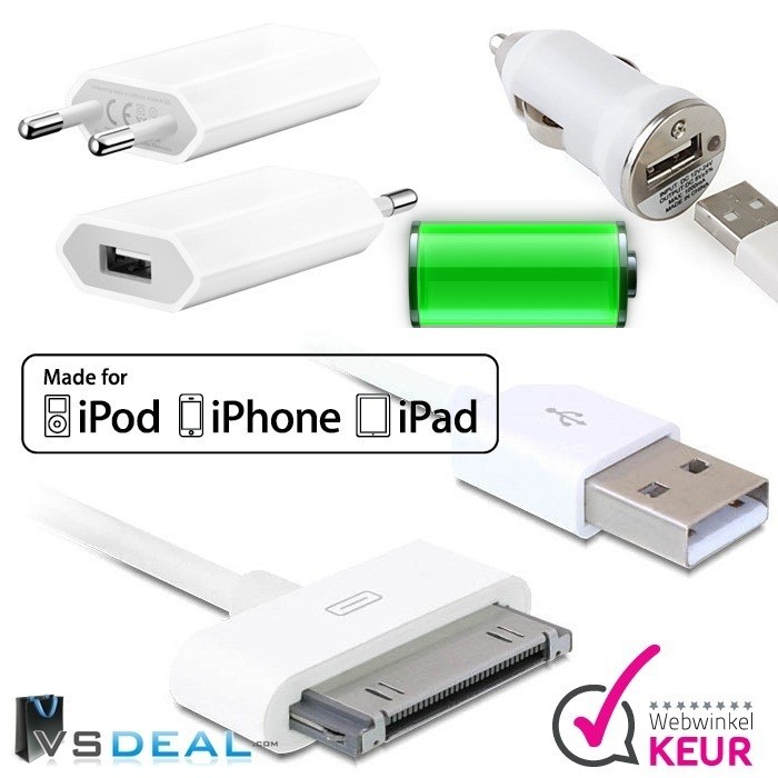 vsdeal.com - Complete iPhone/iPad/iPod oplaadset OP=OP