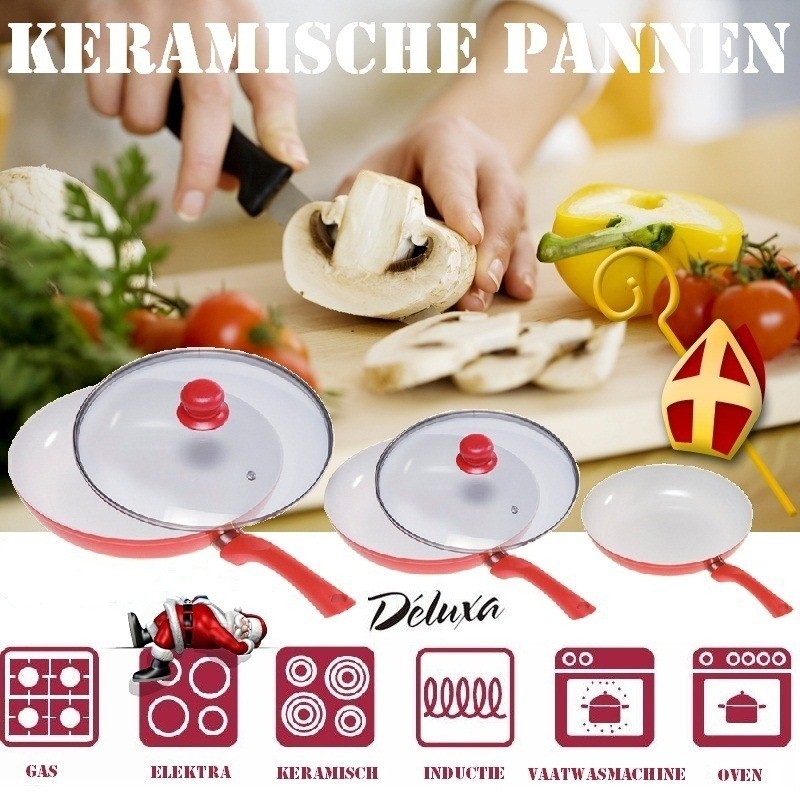 vsdeal.com - Deluxa 5 delige Keramische Pannenset OP=OP