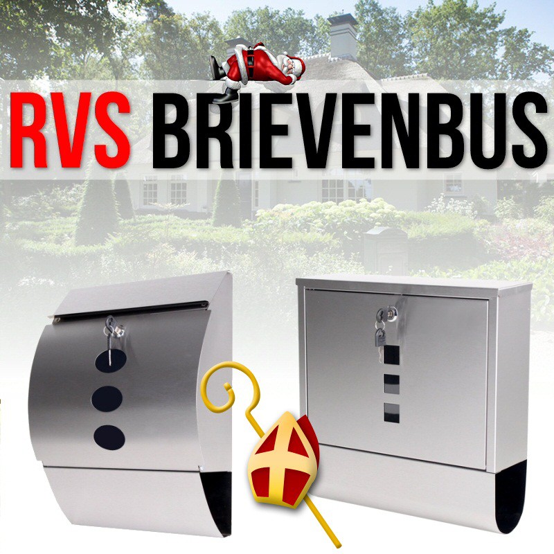 vsdeal.com - Design RVS brievenbussen in recht of rond model OP=OP