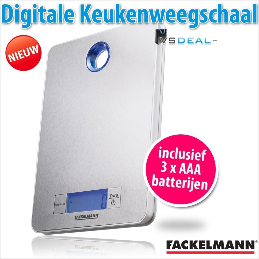 vsdeal.com - Design RVS Keukenweegschaal OP=OP