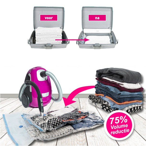 vsdeal.com - Duo Pack Vacuum Bags | Bespaar Wel 75% Ruimte! VakantieTip