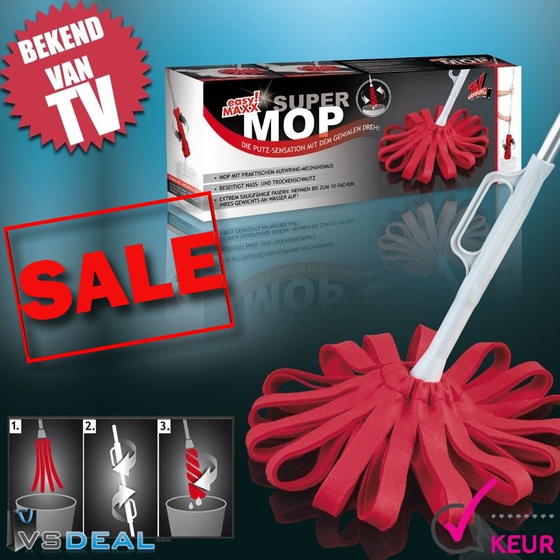 vsdeal.com - Easy Maxx Super Mop Uitverkoop OP=OP