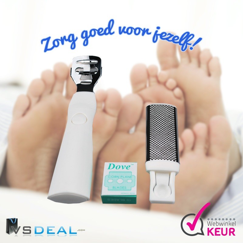 vsdeal.com - Eelt-snijder met rasp inclusief 10 mesjes OP=OP vsdeal.com - Eelt-snijder met rasp inclusief 10 mesjes OP=OP
